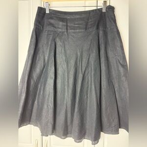 Vintage Linen Cotton Grace Elements Charcoal A-Line Skirt